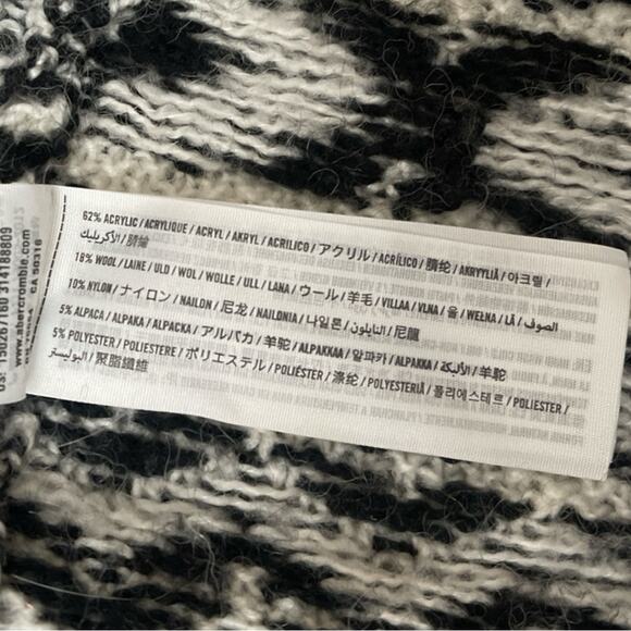 Abercrombie & Fitch Women's Aztec Alpaca Wool Blend Long Hooded Cardigan Size S - Picture 12 of 14